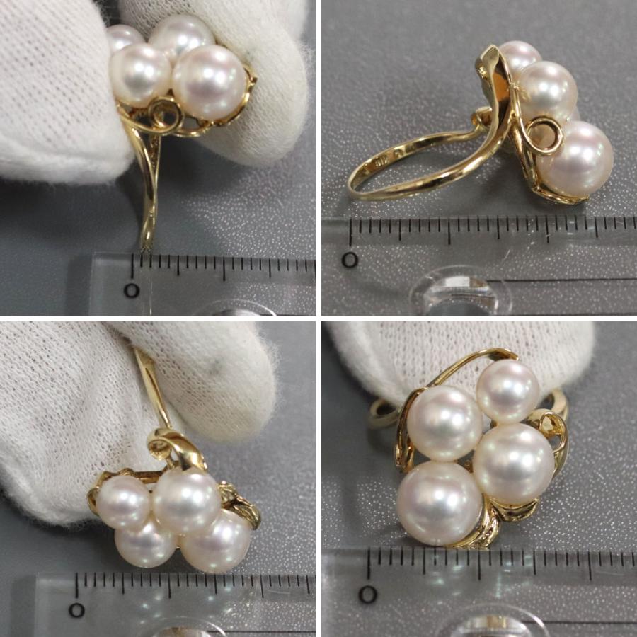 MIKIMOTO（ミキモト） K18パールリング 5.0g #13 内箱 イエロー