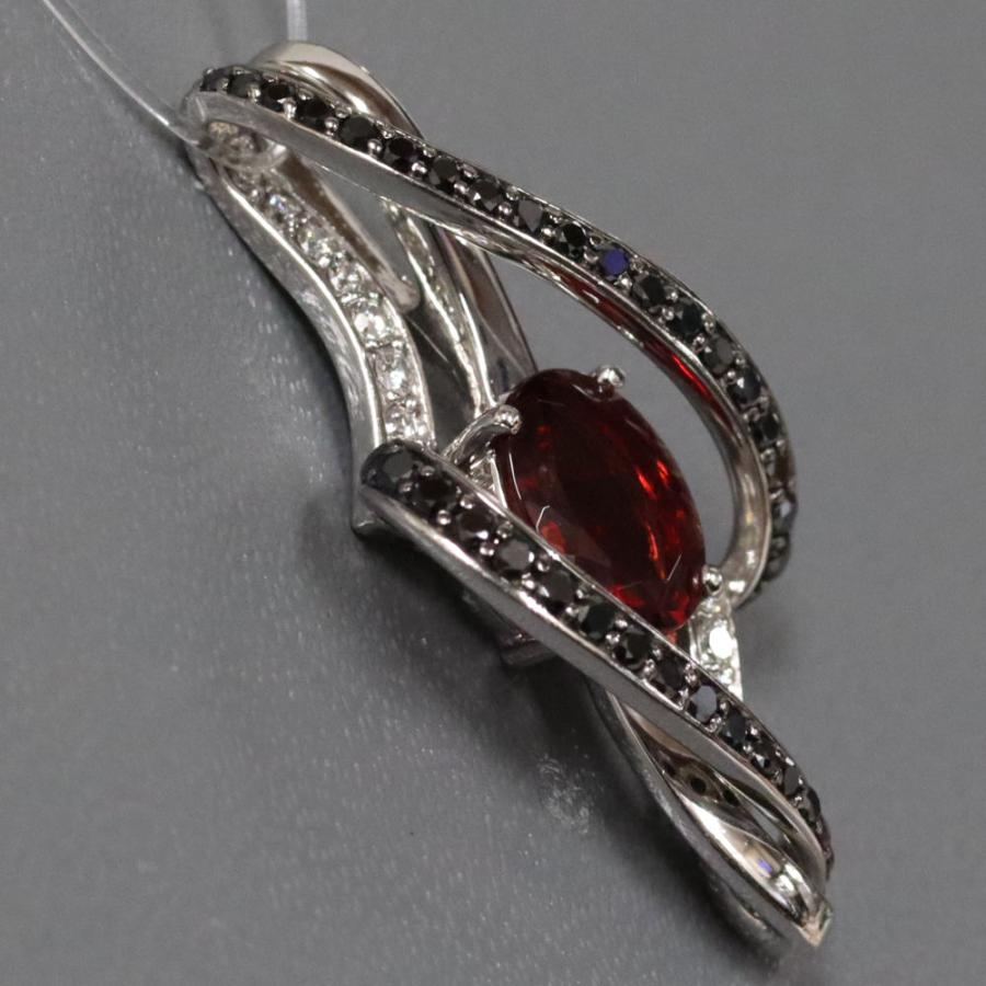 K18WGアンデシンダイヤモンドペンダントトップ 1.20 BkD0.40 D0.17 6.7