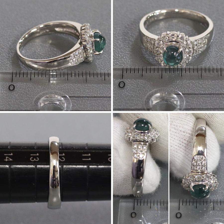 Pt900アレキサンドライトキャッツアイダイヤモンドリング A1.00 D0.58 