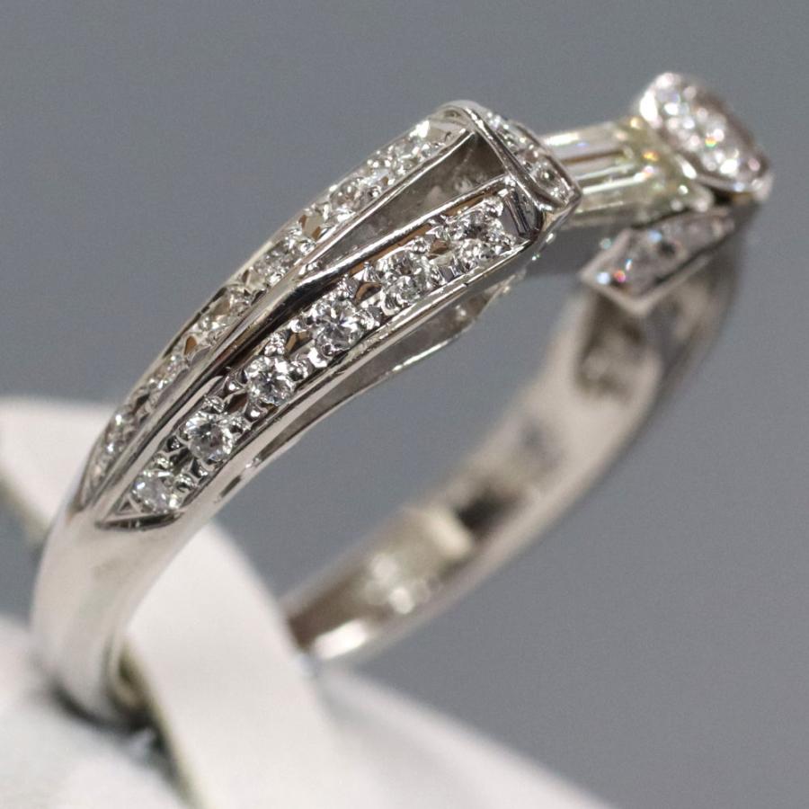 31-06】一粒ダイヤモンド リング D0.32ct 【中古】【PT900 