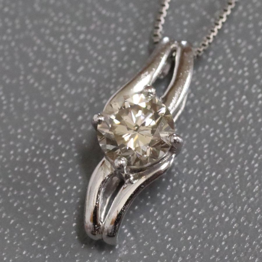 Pt900/850ブラウンダイヤモンドネックレス D0.578 2.5g : 鴫原質店