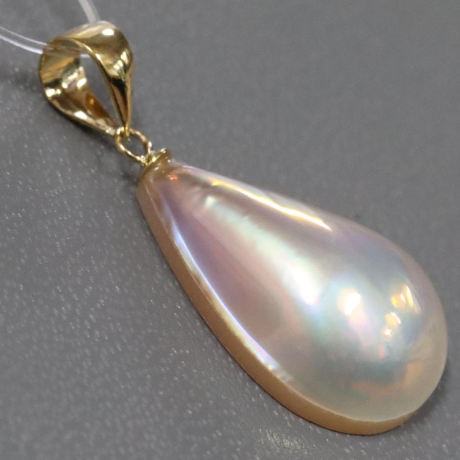 K18マベパールペンダントトップ ティアドロップ 2.0g : 鴫原質店 