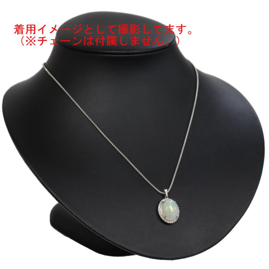 Pt900オパールダイヤモンドペンダントトップ O4.26 D0.38 3.7g : 鴫原