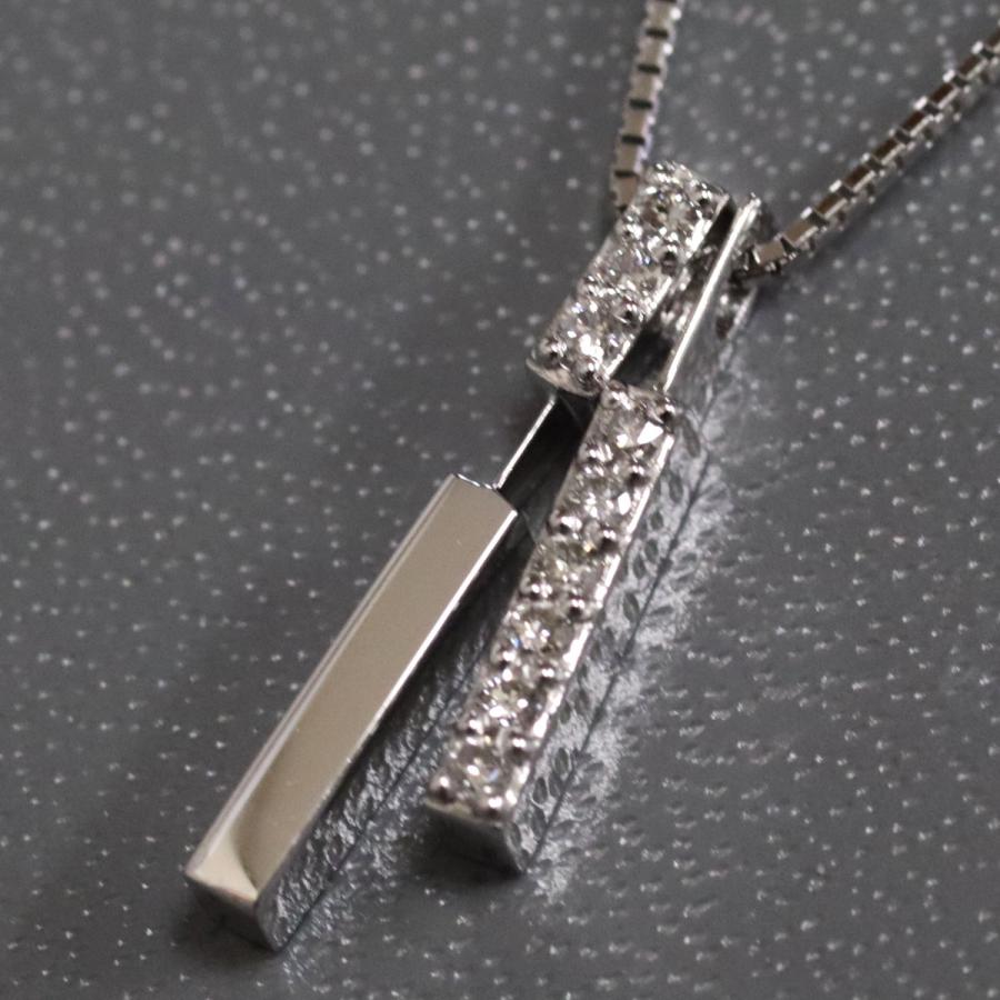 STAR JEWELRY（スタージュエリー） K18WGダイヤモンドネックレス D0.09 