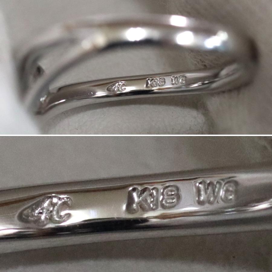 4℃ ヨンドシー K18WGアクアマリンダイヤモンドリング 3.3g #10 4℃ ヨンドシー K18WGアクアマリンダイヤモンドリング 3.3g #10