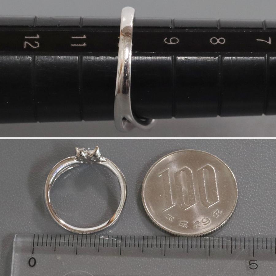 4℃ ヨンドシー K18WGアクアマリンダイヤモンドリング 3.3g #10 4℃ ヨンドシー K18WGアクアマリンダイヤモンドリング 3.3g #10