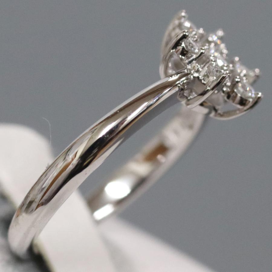 TASAKI（タサキ） K14WGダイヤモンドリング フラワーモチーフ D0.13 
