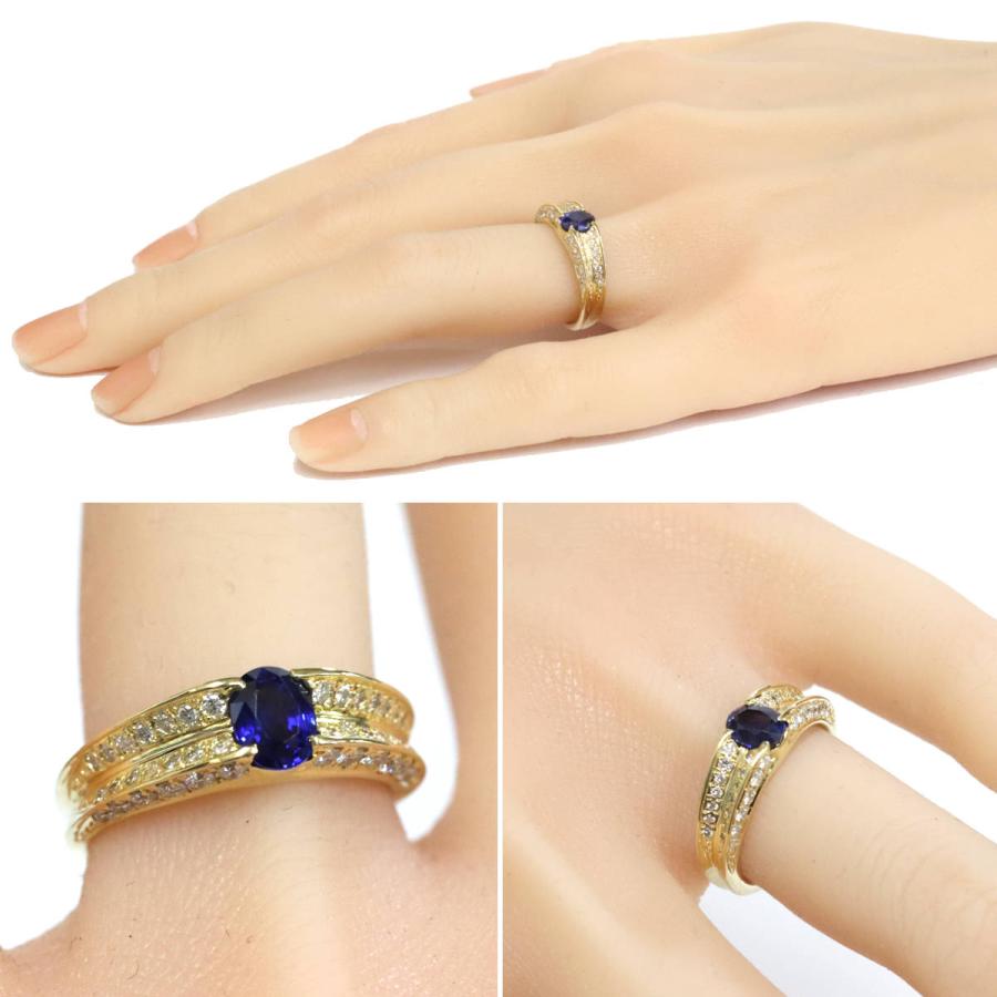 ファッションリング】K18/サファイア/ダイヤモンド #11