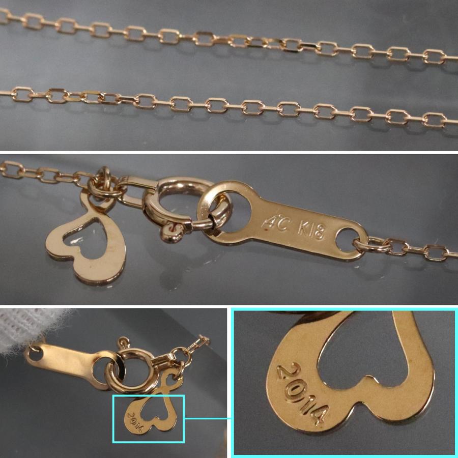 4℃ ヨンドシー ネックレス K18 パール ゴールド 2連 クリスマス限定 4℃（ヨンドシー） K18PGダイヤモンドネックレス ハートモチーフ 2014