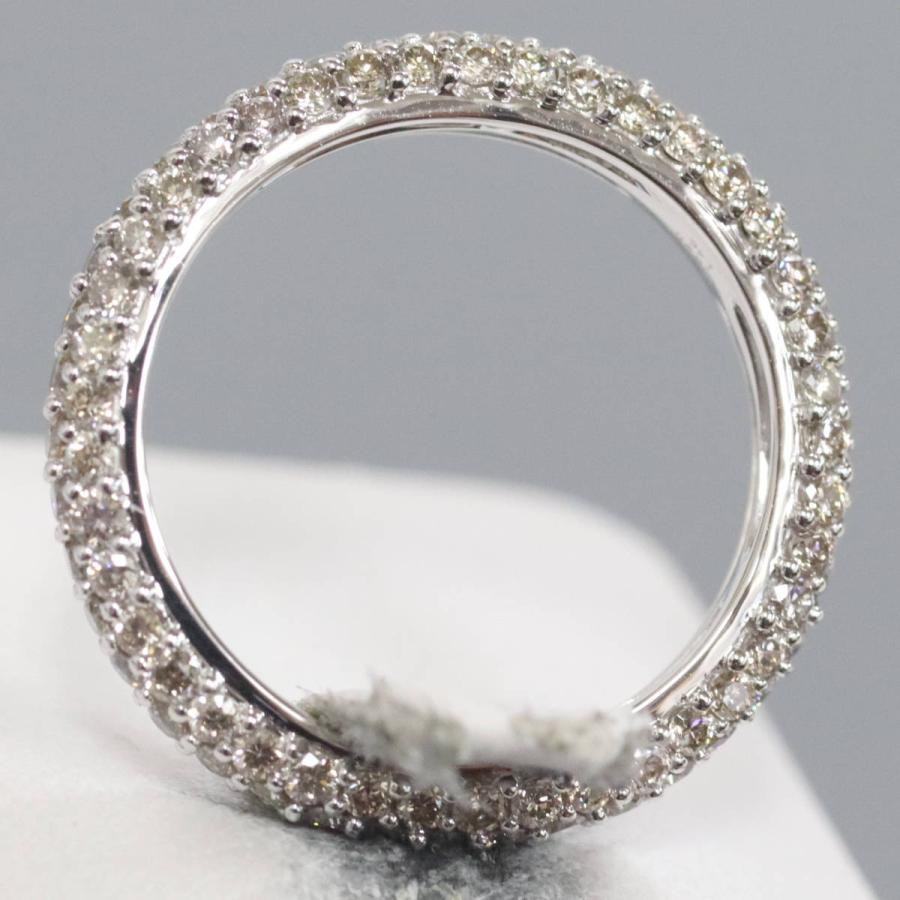 K18WGブラウンダイヤモンドリング フルエタニティ D1.46 2.7g