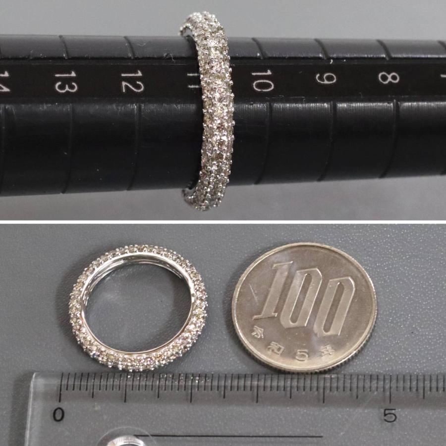 K18WGブラウンダイヤモンドリング フルエタニティ D1.46 2.7g #11