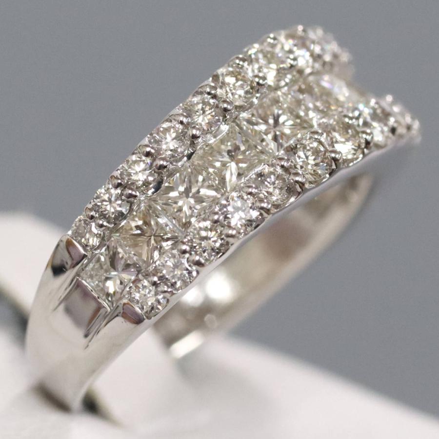 Pt900ダイヤモンドリング D2.00 6.9g #13 プリンセスカット : 鴫原質店