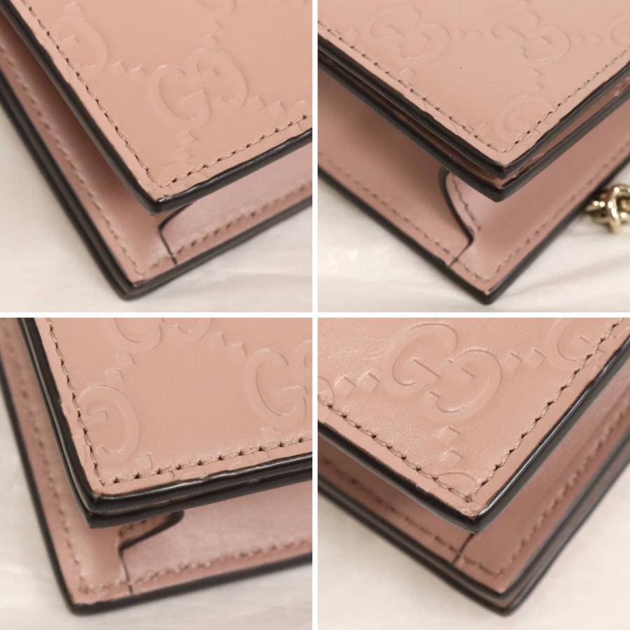 グッチ リボン グッチシマ チェーンウォレット ショルダーバッグ 431408 レザー レディース GUCCI 【1-0260480】 GUCCI - グッチ リボン グッチシマ チェーンウォレット ショルダー