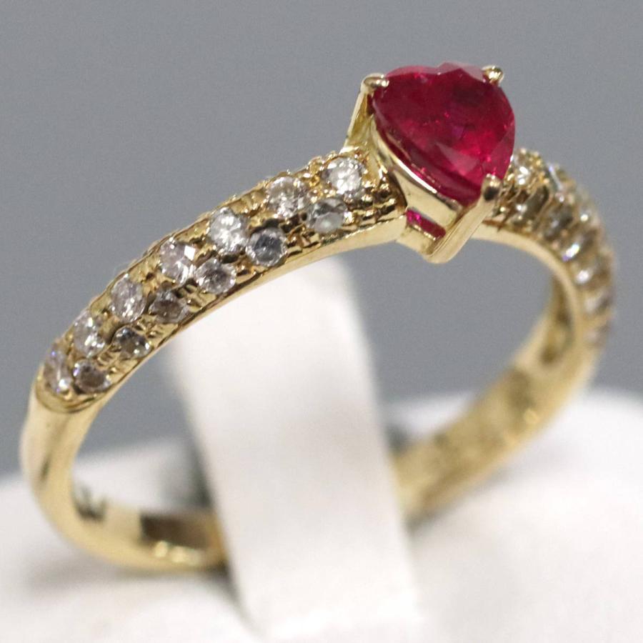 K18 ルビーダイヤモンドリング　R0.24 D0.19ct 指輪 K18 ルビーダイヤモンドリングR0.24 D0.19ct 指輪