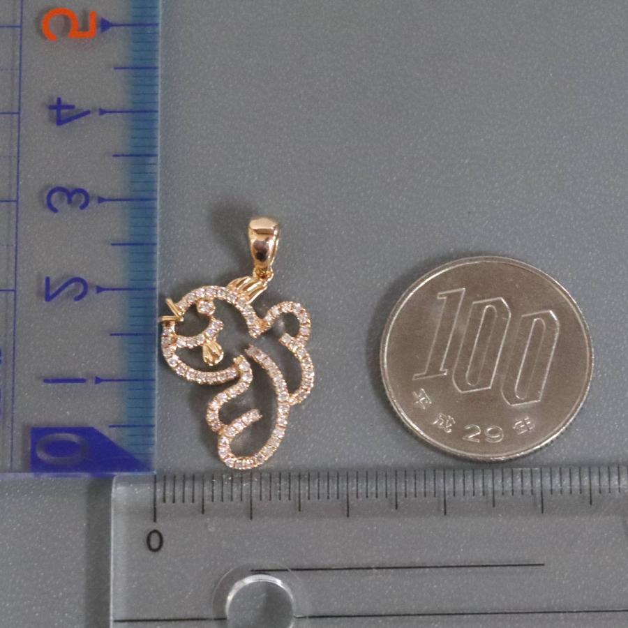 K18ダイヤモンドペンダントトップ 金魚モチーフ D0.32 2.2g