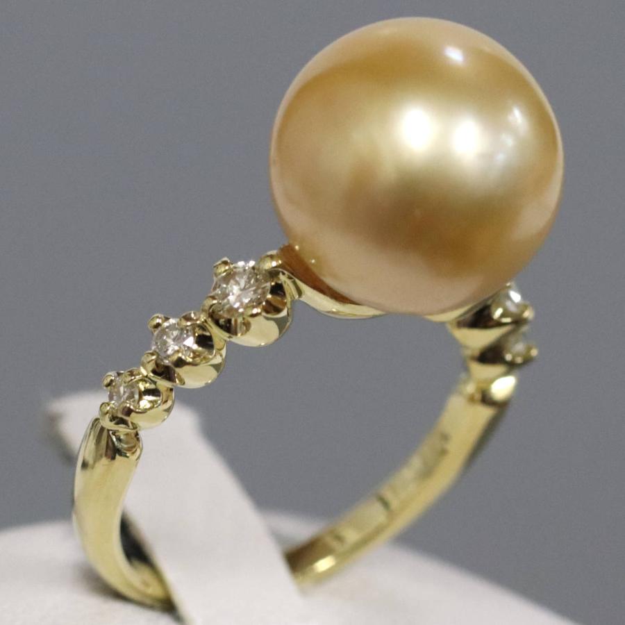 K18ゴールデンパールダイヤモンドリング D0.23 5.4g #9.5 : 24106080  