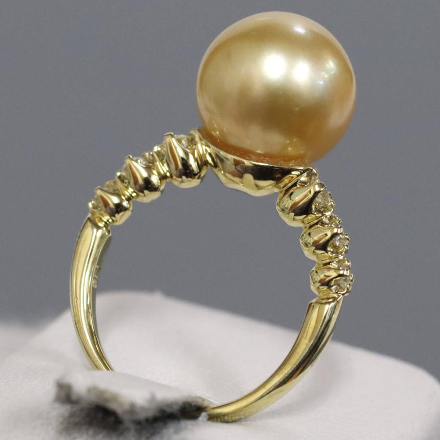 K18ゴールデンパールダイヤモンドリング D0.23 5.4g #9.5 : 24106080  