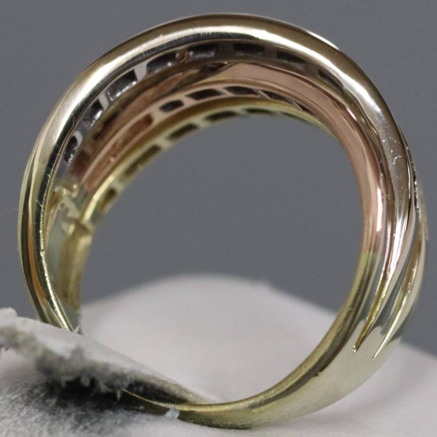 K18テーパーブラウンダイヤモンドリング D0.80 6.8g #15 イエロー