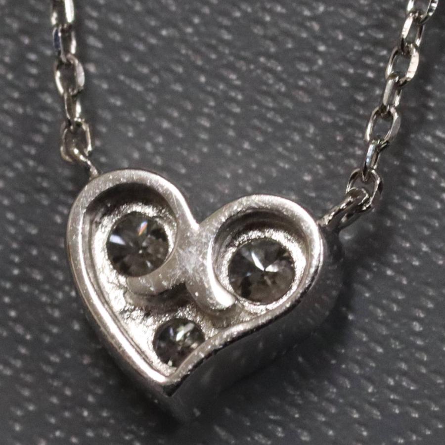 4℃（ヨンドシー） Pt850ダイヤモンドネックレス ハートモチーフ D0.250 