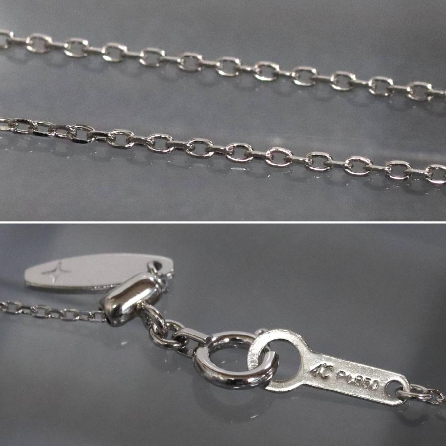 4℃（ヨンドシー） Pt850ダイヤモンドネックレス ハートモチーフ D0.250