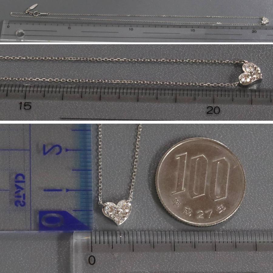 4℃（ヨンドシー） Pt850ダイヤモンドネックレス ハートモチーフ D0.250 