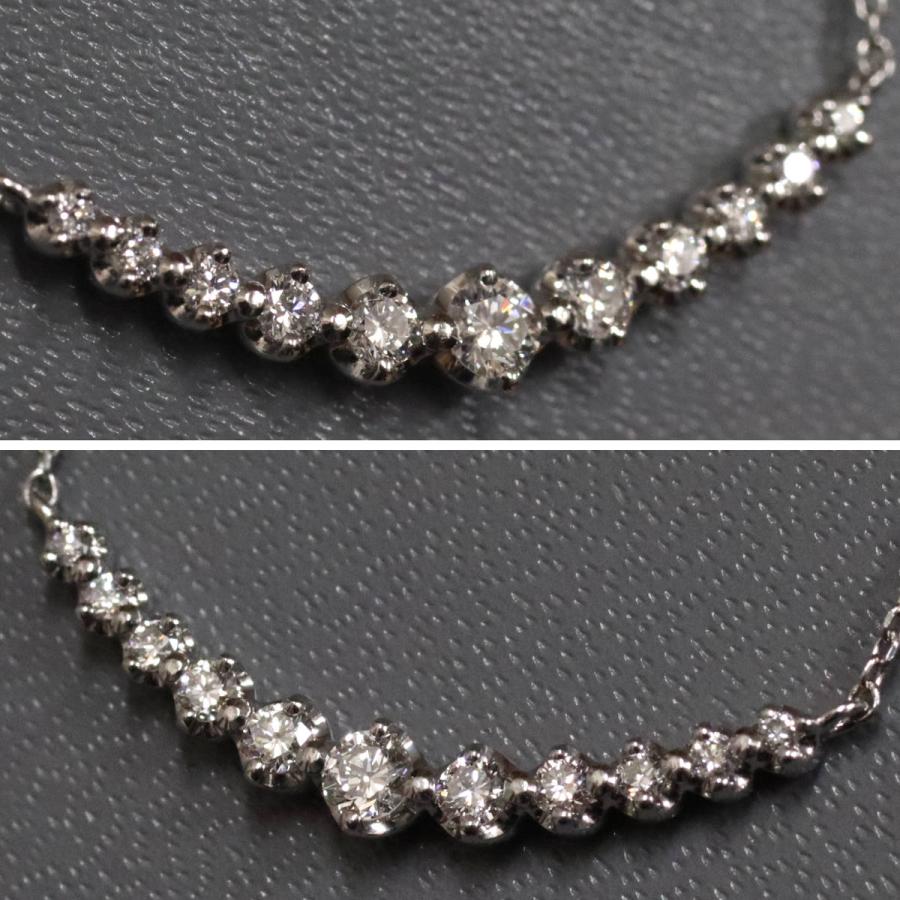 4℃（ヨンドシー） Pt850ダイヤモンドネックレス 2.7g プラチナ