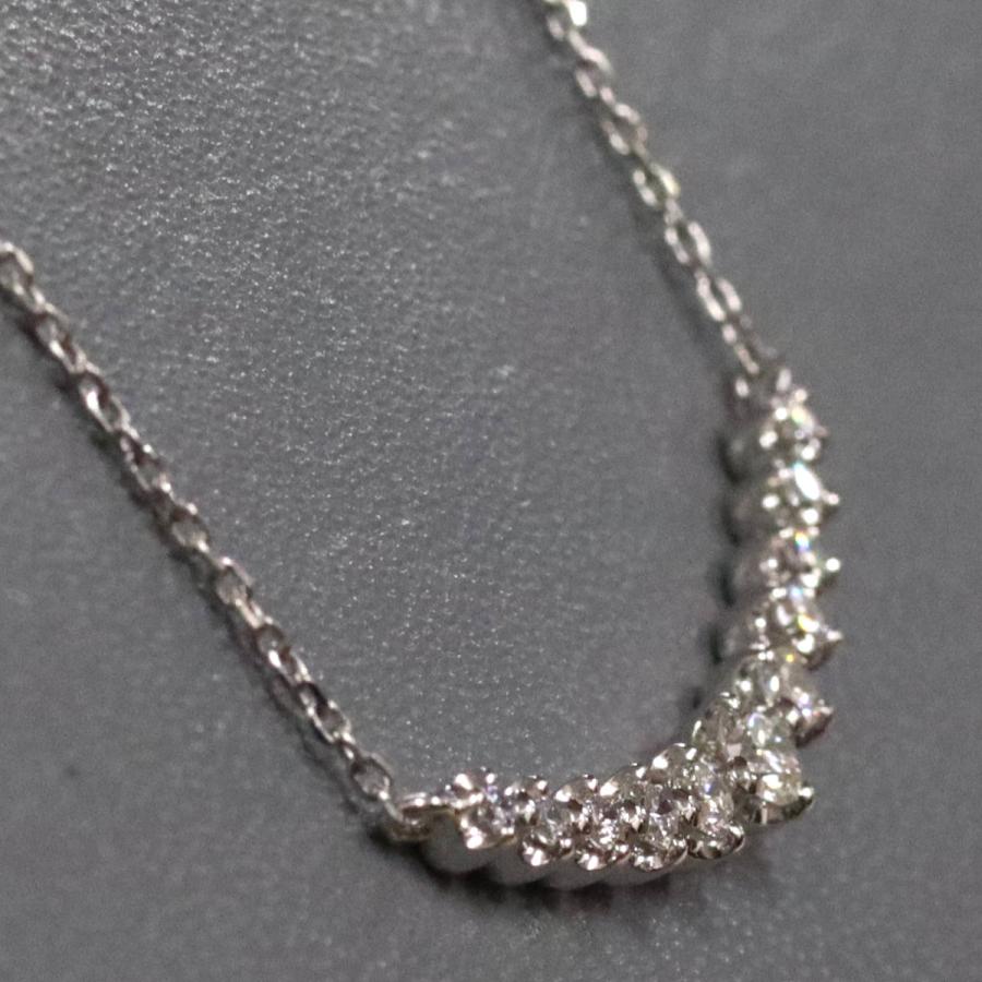 4℃（ヨンドシー） Pt850ダイヤモンドネックレス 2.7g プラチナ