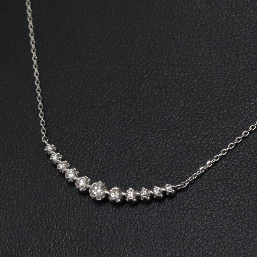 4℃（ヨンドシー） Pt850ダイヤモンドネックレス 2.7g プラチナ