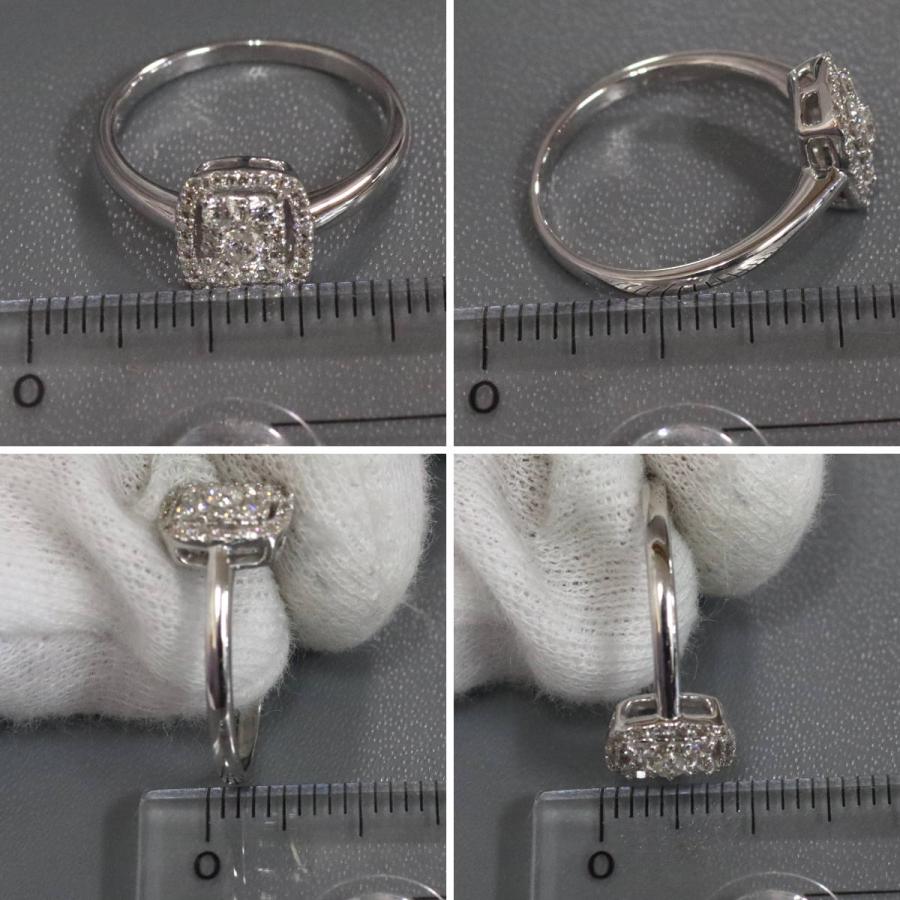 K18WGダイヤモンドリング D0.30 2.5g #9 ホワイトゴールド : 鴫原質店