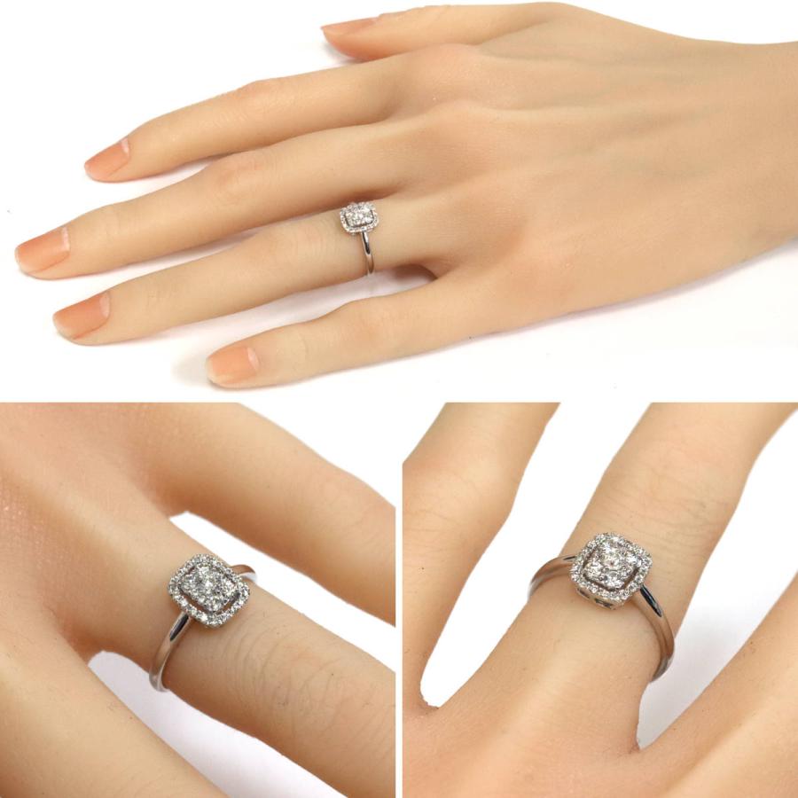 K18WGダイヤモンドリング D0.30 2.5g #9 ホワイトゴールド : 鴫原質店