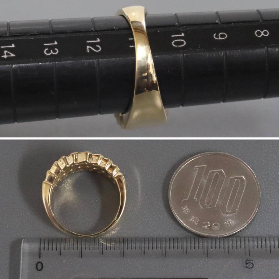 K18ダイヤモンドリング D1.00 7.6g #11 イエローゴールド テーパー