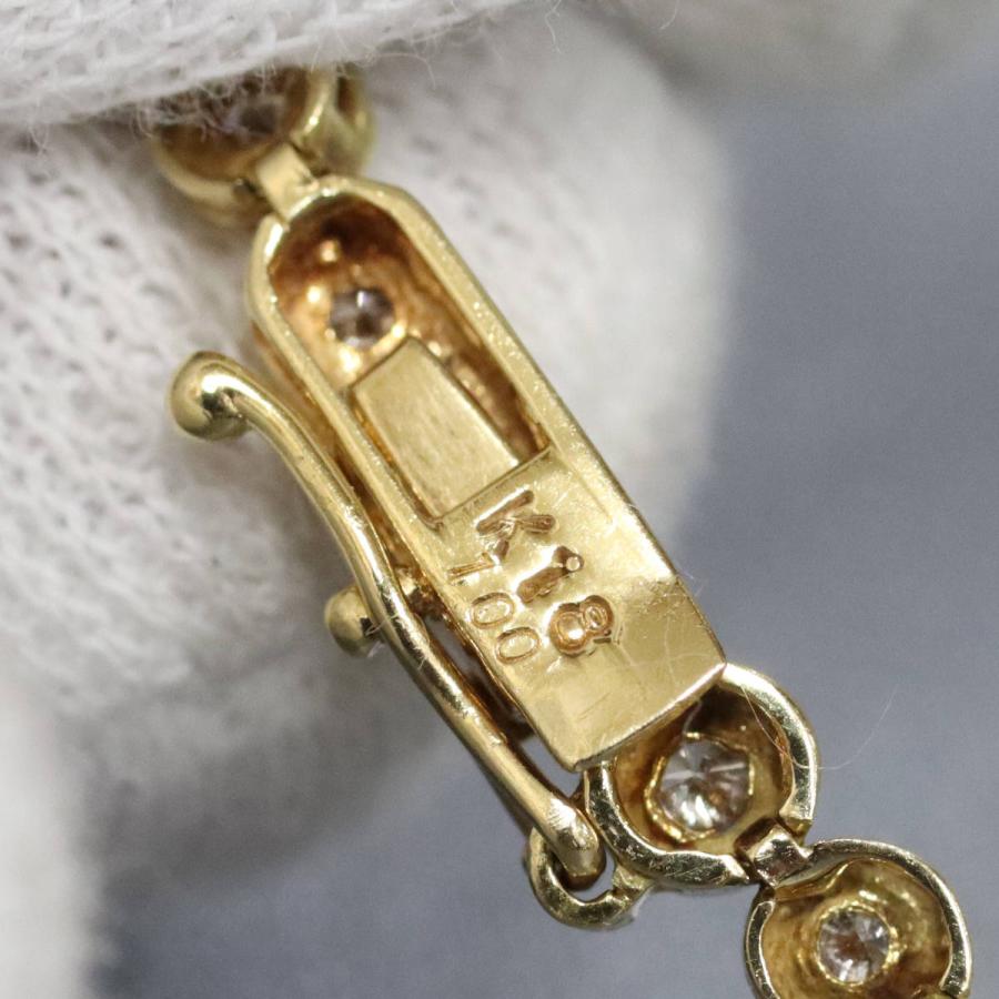 K18ダイヤモンドテニスブレスレット D1.00 6.8g イエローゴールド