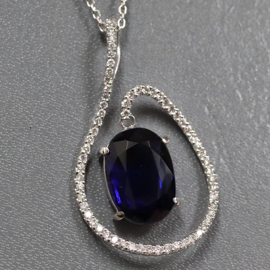 K18WGカイヤナイトダイヤモンドペンダント K7.99 D0.40 8.5g GIA K18WGカイヤナイトダイヤモンドペンダント K7.99 D0.40 8.5g GIA