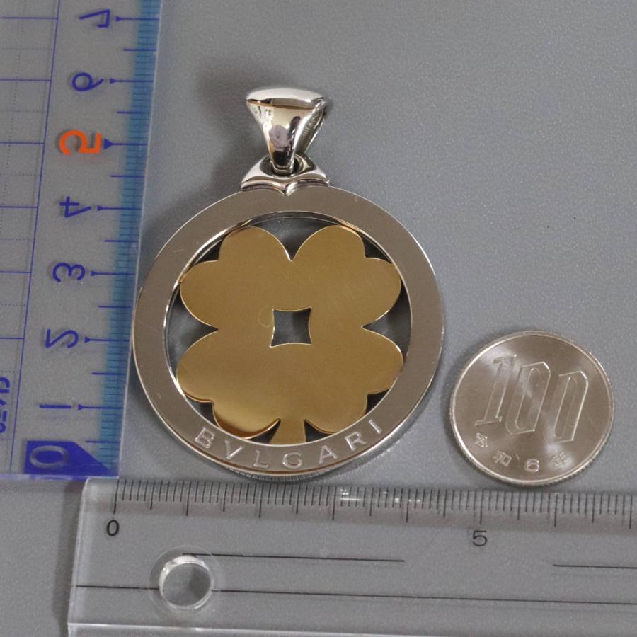 ブルガリ トンド クローバー ネックレストップ 750(YG)×SS BVLGARI（ブルガリ） 750/SSトンドクローバーペンダントトップ 26.3g