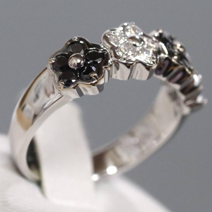 ポンテヴェキオ K18WG D0.12/0.19ct ダイヤ フラワー リング Ponte Vecchio（ポンテヴェキオ） K18WGダイヤモンドリング フラワー