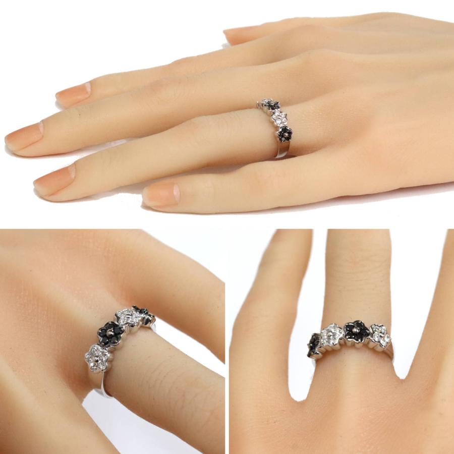 ポンテヴェキオ K18WG D0.12/0.19ct ダイヤ フラワー リング Ponte Vecchio（ポンテヴェキオ） K18WGダイヤモンドリング フラワー