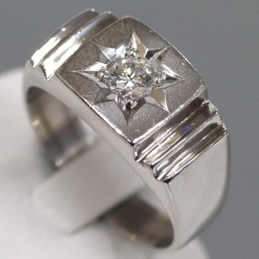 Pt900ダイヤモンドリング D0.30 18.5g #21 印台 プラチナ : 鴫原質店