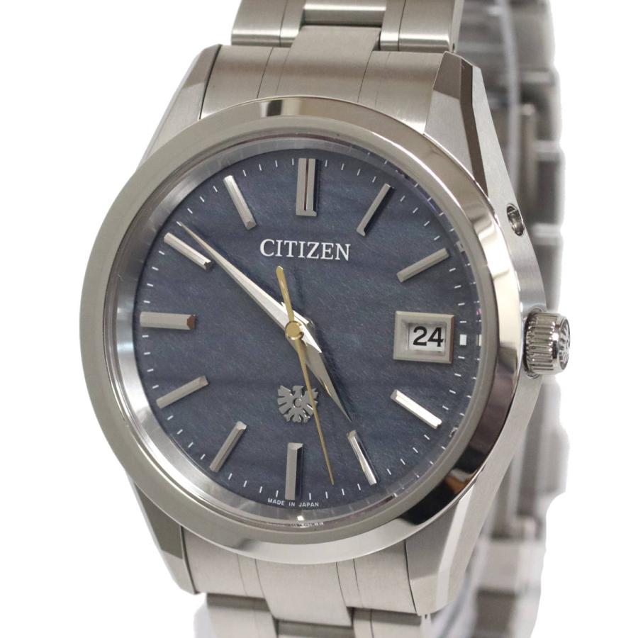 CITIZEN シチズン ザ・シチズン AQ4100-65L 藍染和紙文字盤 ソーラー【2024年購入】【中古】腕時計 メンズ チタン /40289 The CITIZEN ザ・シチズン 100周年限定モデル 藍染和紙文字盤(AQ4100