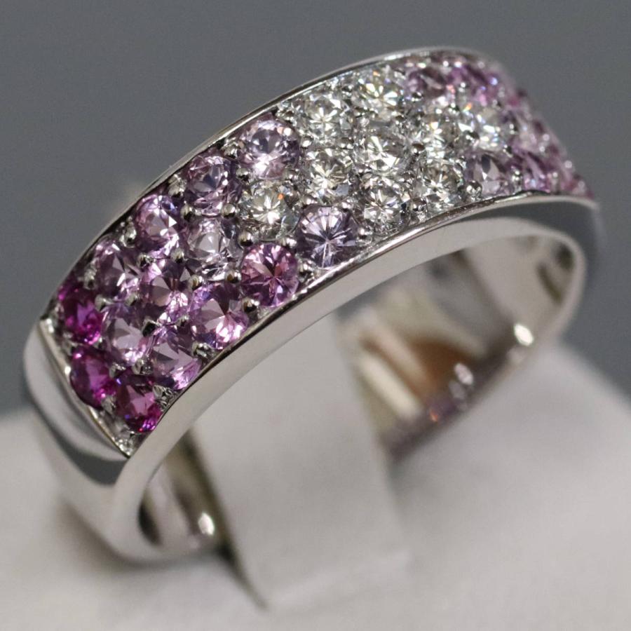 STAR JEWELRY K18WG ピンクサファイア リング STAR JEWELRY（スタージュエリー） K18WGピンクサファイアダイヤモンド