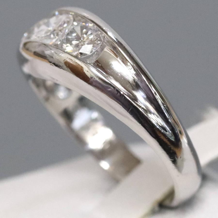 Pt900ダイヤモンドリング D1.028 3PD 8.4g #15 プラチナ : 鴫原質店