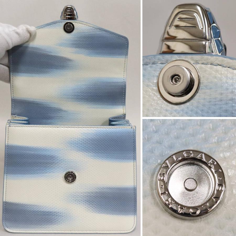 【中古】ブルガリ セルペンティ フォーエバー 2wayバッグ ブルー×ホワイト(291506)BVLGARI SERPENTI FOREVER ハンドバッグ ショルダーバッグ セルペンティ ブルガリ フォーエバー 2wayバッグ ブルーホワイト