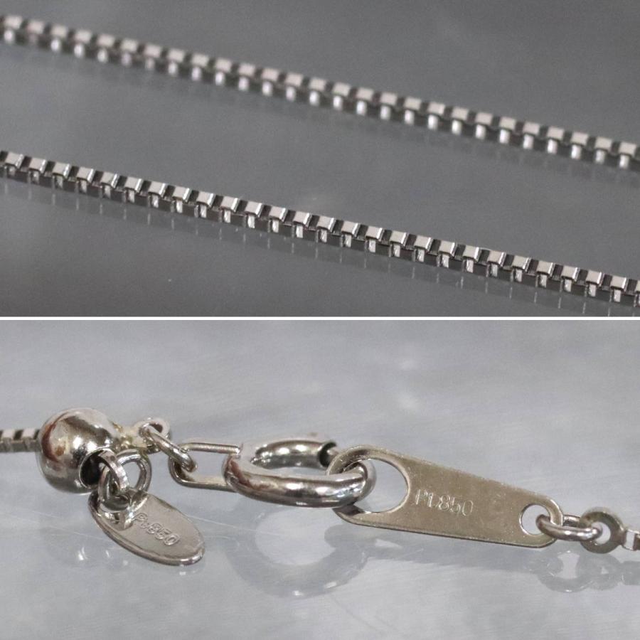 Pt900/Pt850アレキサンドライトダイヤモンドペンダント A0.33 D0.45 3.7g AJ付45cm プラチナの画像