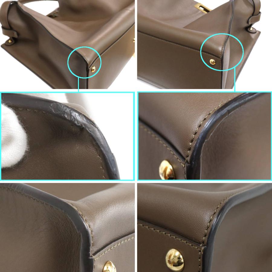 【中古】フェンディ ピーカブー エックスライト(8BN304-A5E9)FENDI Peekaboo Xlite ハンドバッグ ブラウン レザー PEEKABOO フェンディ ピーカブー エックスライト(8BN304-A5E9)FENDI