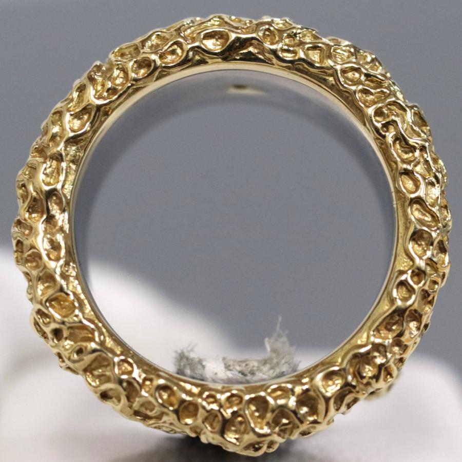 K18/チタンダイヤモンドリング D0.168 12.7g #13 1PD イエローゴールド  