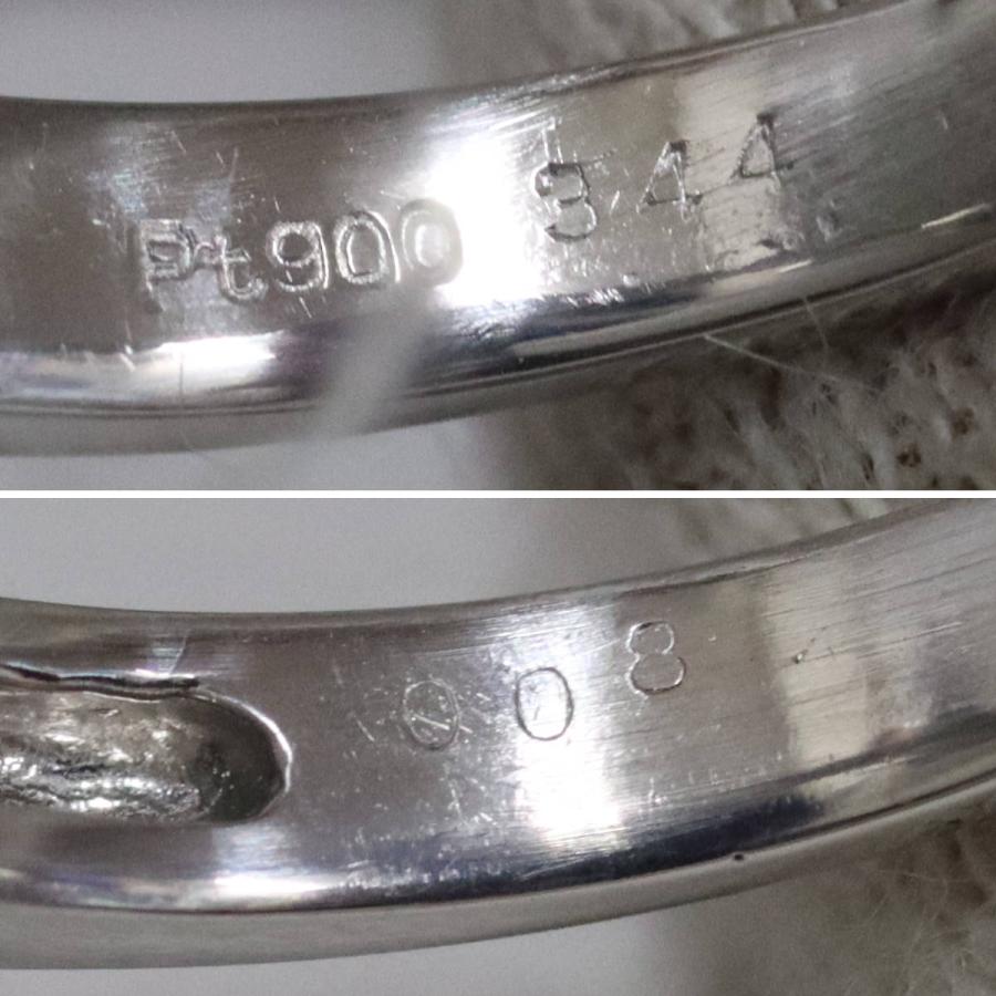 Pt900ペリドットダイヤモンドリング Pe3.44 D0.08 8.6g #13 プラチナ