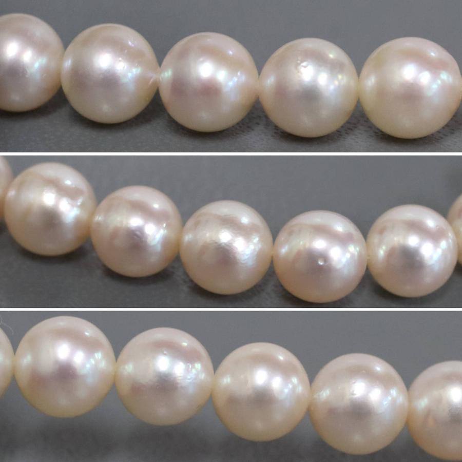 美品 タサキ TASAKI パールネックレス 留具silver 箱あり TASAKI（タサキ） グレーパール ネックレス 43cm 真珠 8.0~8.5mm