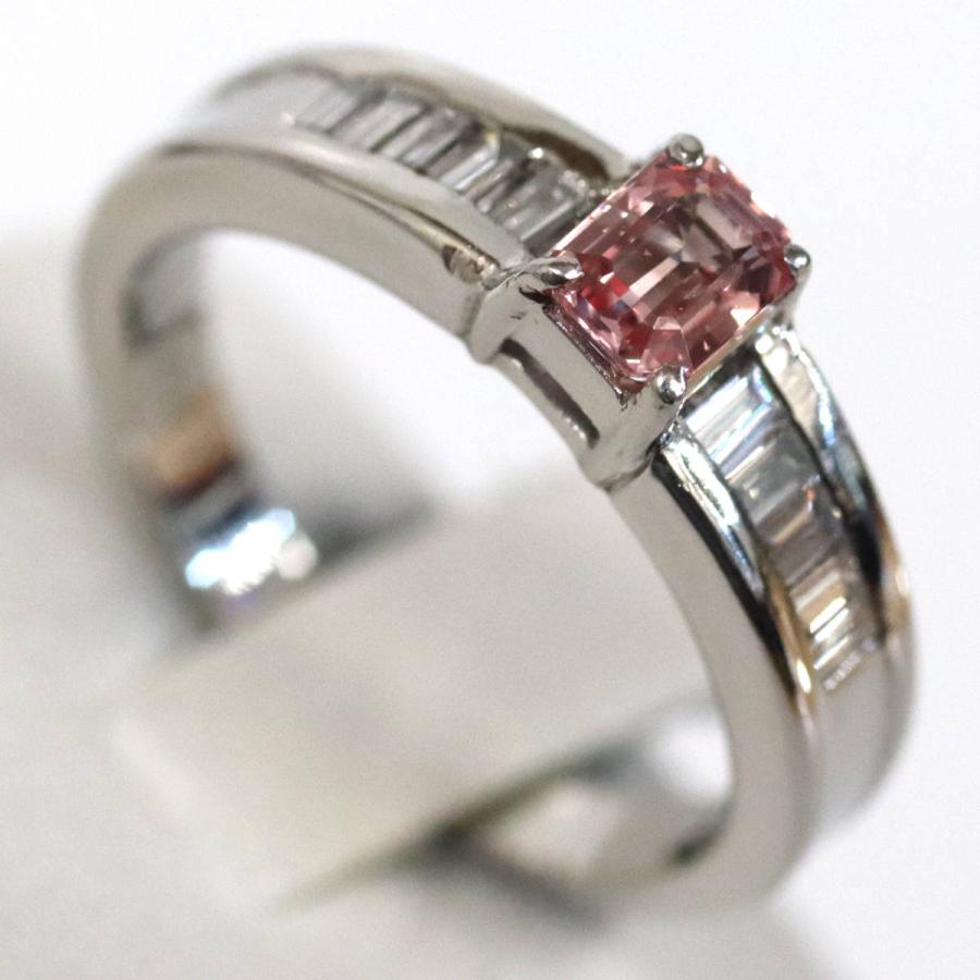 ゆうまま様【新品】Pt900 パパラチアサファイア ダイヤモンド リング 鑑別付 Pt900パパラチアサファイアダイヤモンドリング S0.466 D0.26 6.2g #10