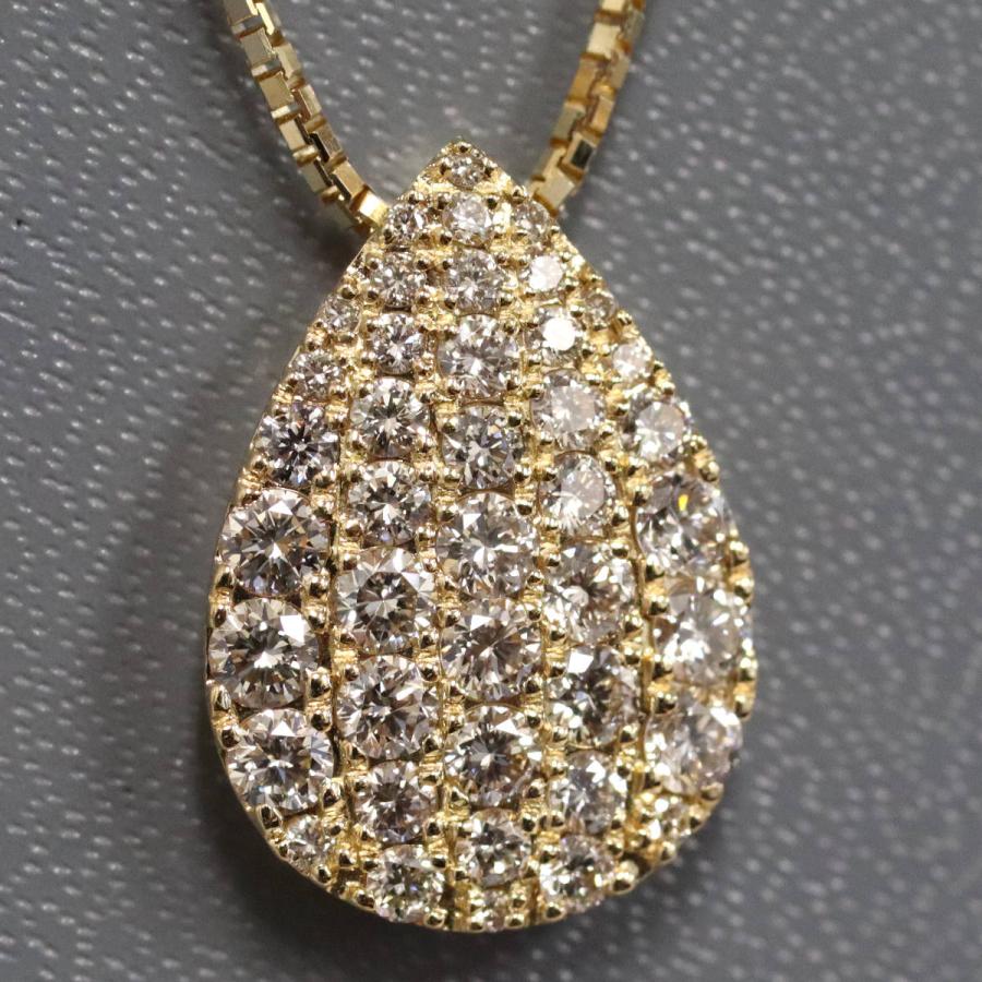 K18 イエローゴールドダイヤモンドネックレス45cm