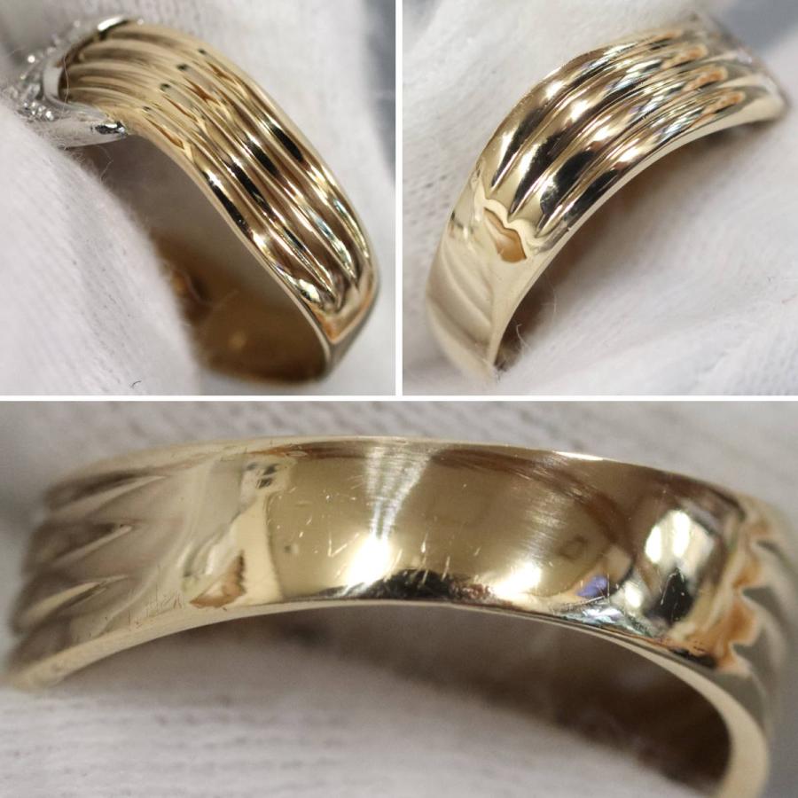 K18/Pt900ダイヤモンドリング 5.2g #12 イエローゴールド プラチナ  