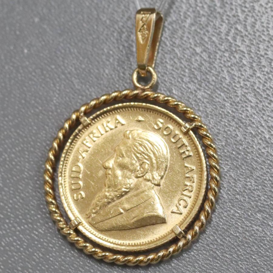 K22/750ペンダントトップ クルーガーランド金貨 1/10oz 4.4g 1981年 1